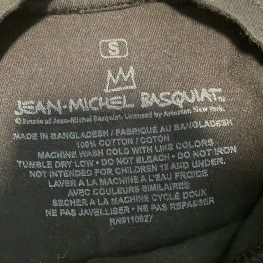 cool black artsy abstract t-shirt basquiat - Picture 3 of 3